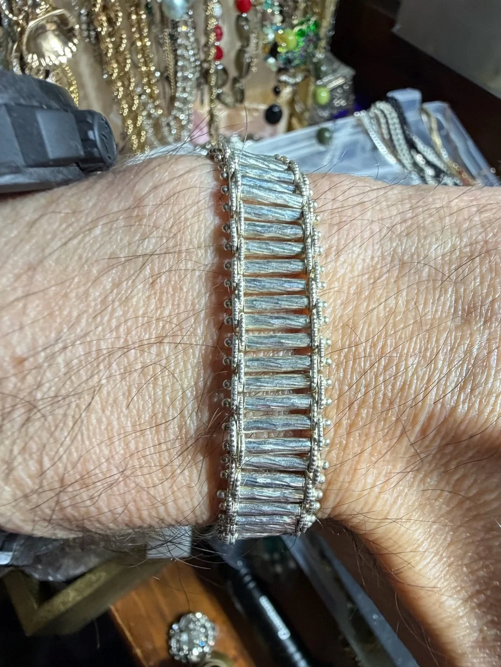 Vintage Silver-Tone Bracelet 8”